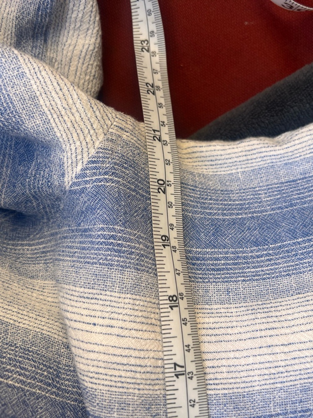 Bella Dahl Blue and White Striped Button Tunic/Dress Large - Picture 6 of 7